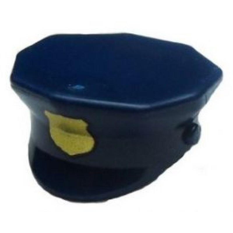 Politie Pet met Gouden Badge Dark Blue 